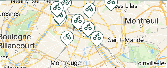 Map of paddle rental shops in Saint-Malo